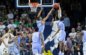 Defense was key for North Carolina down the stretch. (UNC Sports Information Photo.)