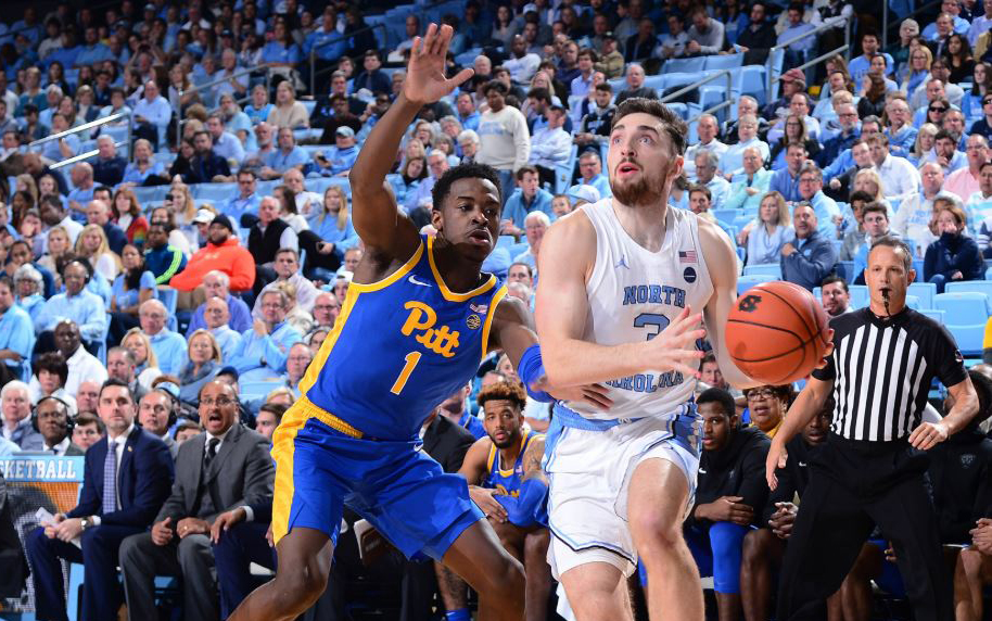 UNC's Andrew Platek returned from an ankle injury but only managed one bucket. (UNC Athletic Communications)