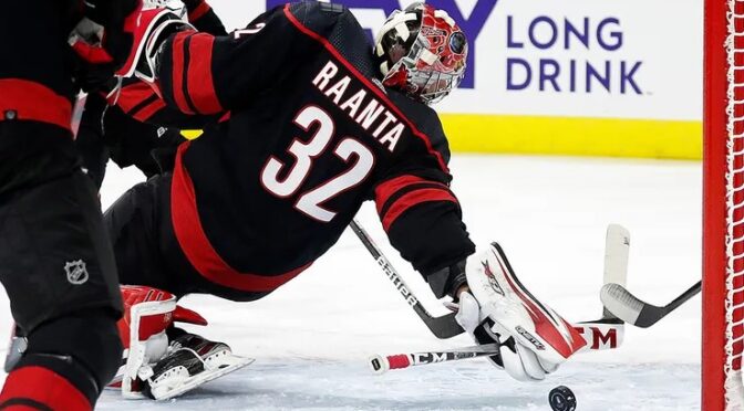 Hurricanes place goalie Antti Raanta on waivers