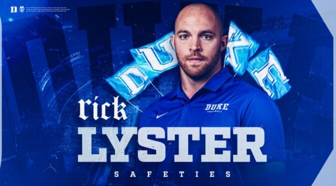 Lyster Joins Duke as Safeties Coach