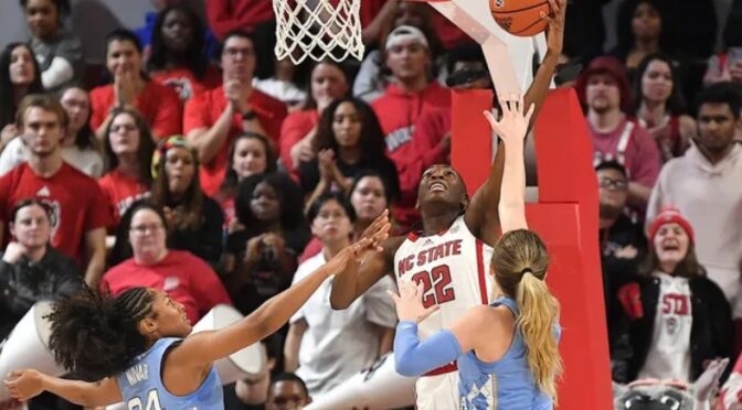 No. 5 NC State women’s basketball battles past No. 24 UNC in rowdy rivalry game