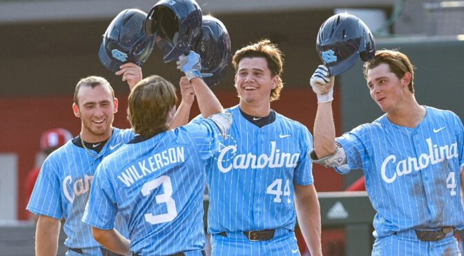 After two one-run losses, UNC baseball takes third game of NC State series, 14-3
