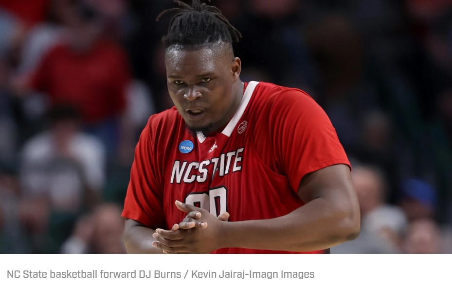 NC State basketball forward DJ Burns / Kevin Jairaj-Imagn Images