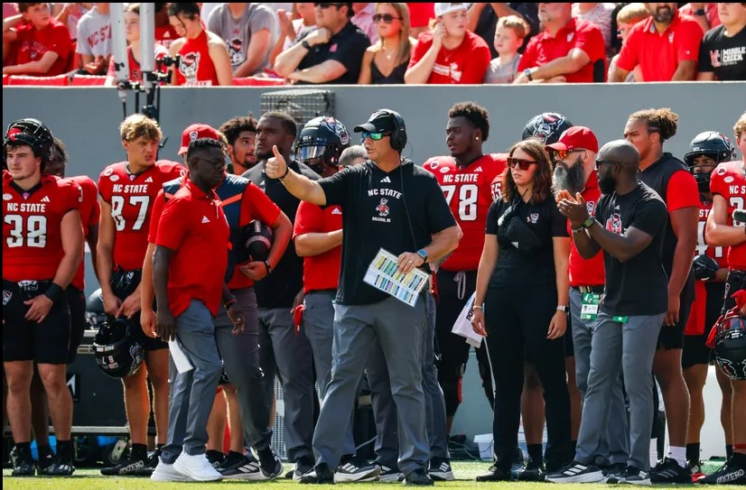 North Carolina State Wolfpack head coach Dave Doeren during the first half of the game against Wake Forest Demon Deacons at Carter-Finley Stadium. Mandatory Credit: Jaylynn Nash-Imagn Images Jaylynn Nash, Imagn Images