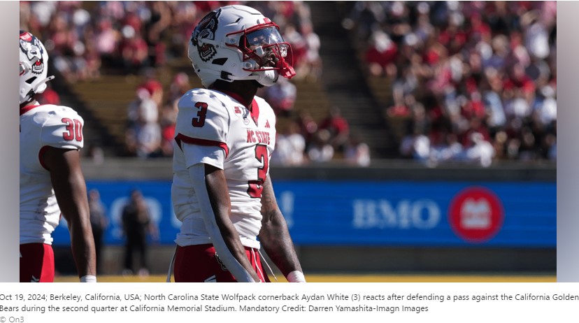 What they’re saying after NC State’s comeback win at Cal Oct 19, 2024; Berkeley, California, USA; North Carolina State Wolfpack cornerback Aydan White (3) reacts after defending a pass against the California Golden Bears during the second quarter at California Memorial Stadium. Mandatory Credit: Darren Yamashita-Imagn Images