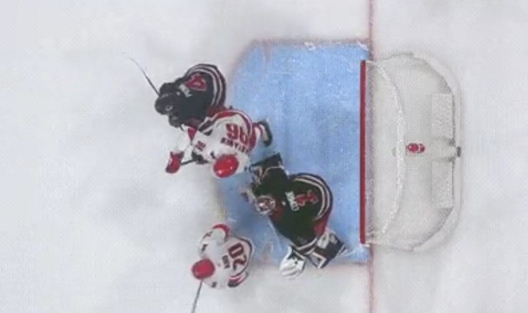 Fans react to goalie interference call against the Hurricanes
