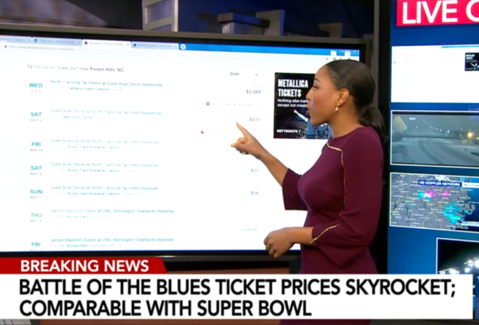 CHARGES DISMISSED IN 2021: Virginia man charged with selling counterfeit tickets to Duke, UNC game