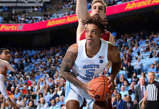 UNC's Armando Bacot led the way with 22 points and 14 rebounds. (Jeffrey A. Camarati for UNC Athletic Communications)