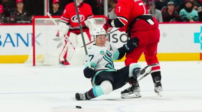 ‘Canes end skid, top Kraken on Martin Necas’ OT winner