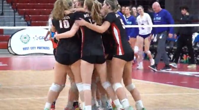 Shorthanded Middle Creek rolls past Cox Mill in 4A volleyball championship