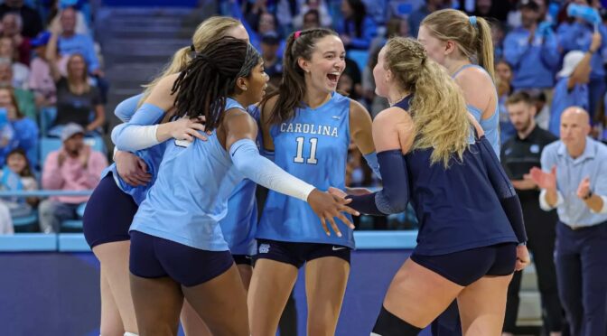 Carolina Volleyball Earns Comeback Victory Over Duke