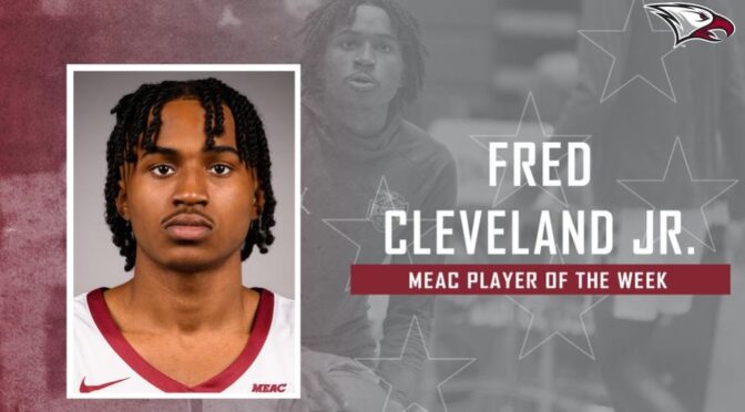NCCU’s Cleveland Named MEAC Player of the Week