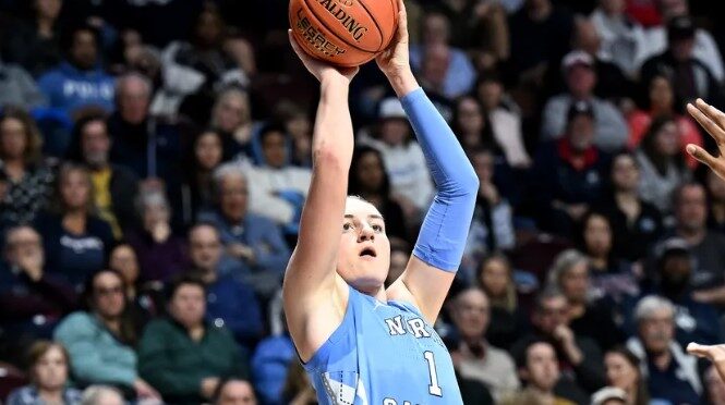 Alyssa Ustby collects the first triple-double in program history as UNC beats #25 Syracuse