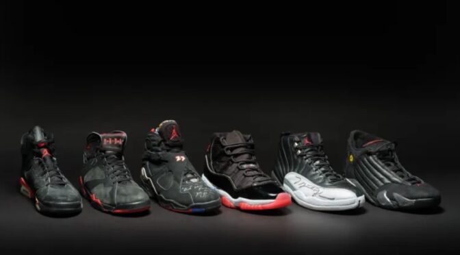 Jordan’s signed NBA championship sneakers sell for record-breaking $8M at NYC auction