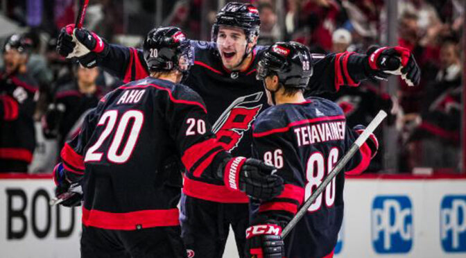 Skjei’s slapshot helps Canes beat Rangers to extend series