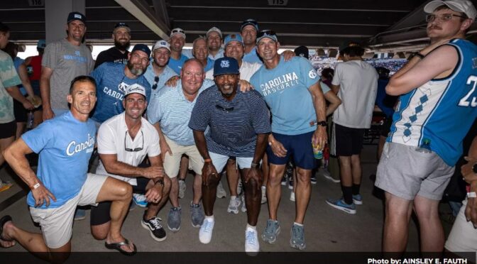 Memories long, stories bountiful as former Diamond Heels players show support at World Series