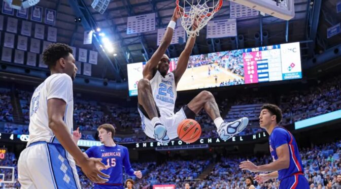 Big UNC second half buries American, 107-55