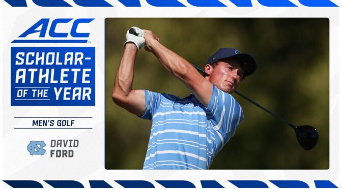 North Carolina’s David Ford Headlines 2025 All-ACC Academic Men’s Golf Team