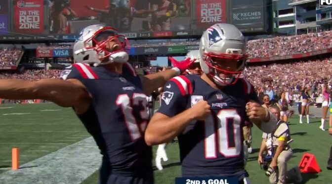 Drake Maye hits Cam Newton’s ‘Superman’ celebration against Panthers