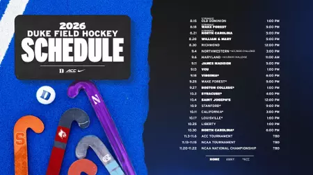 Blue Devils Unveil Challenging 2026 Field Hockey Schedule