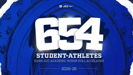 Duke Paces League with 654 on ACC Academic Honor Roll