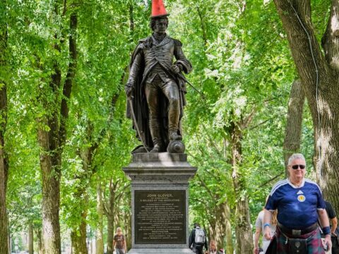 Scottish traffic cone gets dignitary's welcome in Boston after World Cup friendship