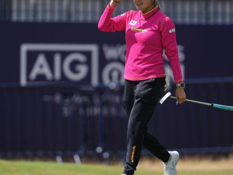 Shiho Kuwaki holds 1-shot clubhouse lead in second round of British Women’s Open