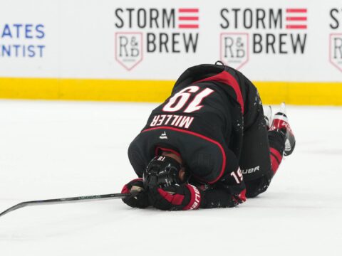 Sticks, skates, and spears were just a small part of a wild Game 2 for the Hurricanes