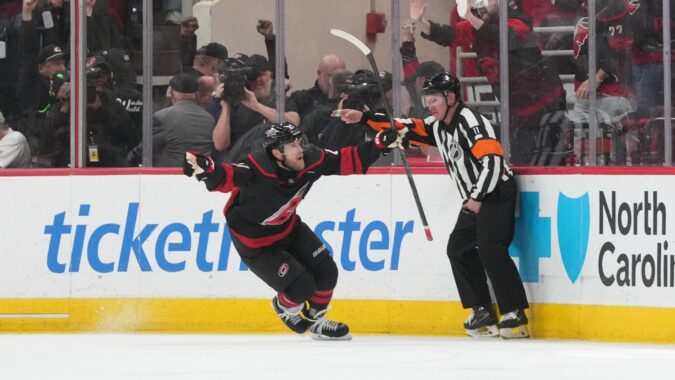 The Hurricanes even the conference finals with a little more Game 2 overtime magic