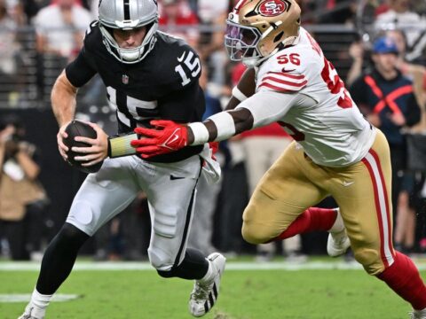 A rough night for Raiders rookie Fernando Mendoza in 18-12 preseason loss to the 49ers