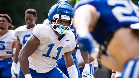 Blue Devils Don Full Pads for First Time in Camp Blue Devils Don Full Pads for First Time in Camp
