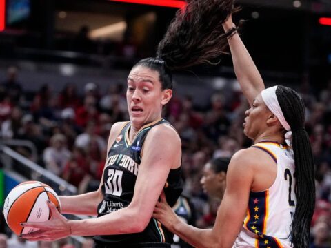 Breanna Stewart urges a safe space as transgender debate sparks rallies at Fever games Breanna Stewart urges a safe space as transgender debate sparks rallies at Fever games