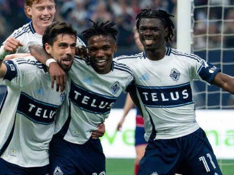 Brian White scores 2 goals, Whitecaps beat Dallas 5-0