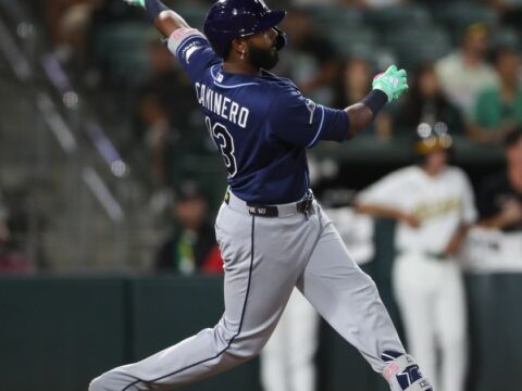 Caminero hits a three-run homer as Rays rally with an eight-run eighth and beat the Athletics 10-6