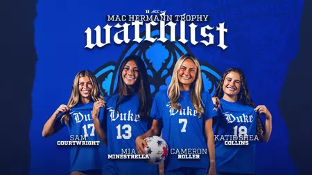 Collins, Courtwright, Minestrella & Roller Named to Hermann Trophy Watch List