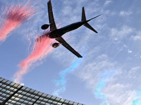 Dramatically low flyby by passenger jets over packed South African stadium sparks safety debate Dramatically low flyby by passenger jets over packed South African stadium sparks safety debate