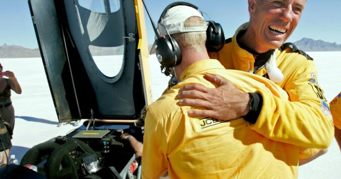 Driver who broke the sound barrier attempts another land speed record in Utah