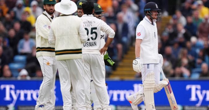 England all out for 409 and takes 238-run lead over struggling Pakistan in first test