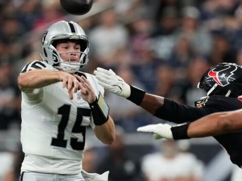 Fernando Mendoza throws a pick-6, struggles in 1st half of Raiders’ 22-20 preseason win over Texans Fernando Mendoza throws a pick-6, struggles in 1st half of Raiders' 22-20 preseason win over Texans