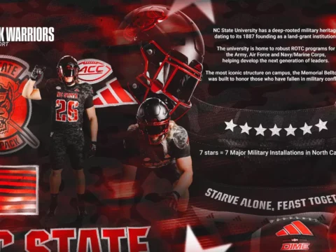 Football to Debut Wolfpack Warriors Uniform for 9/11 Home Opener