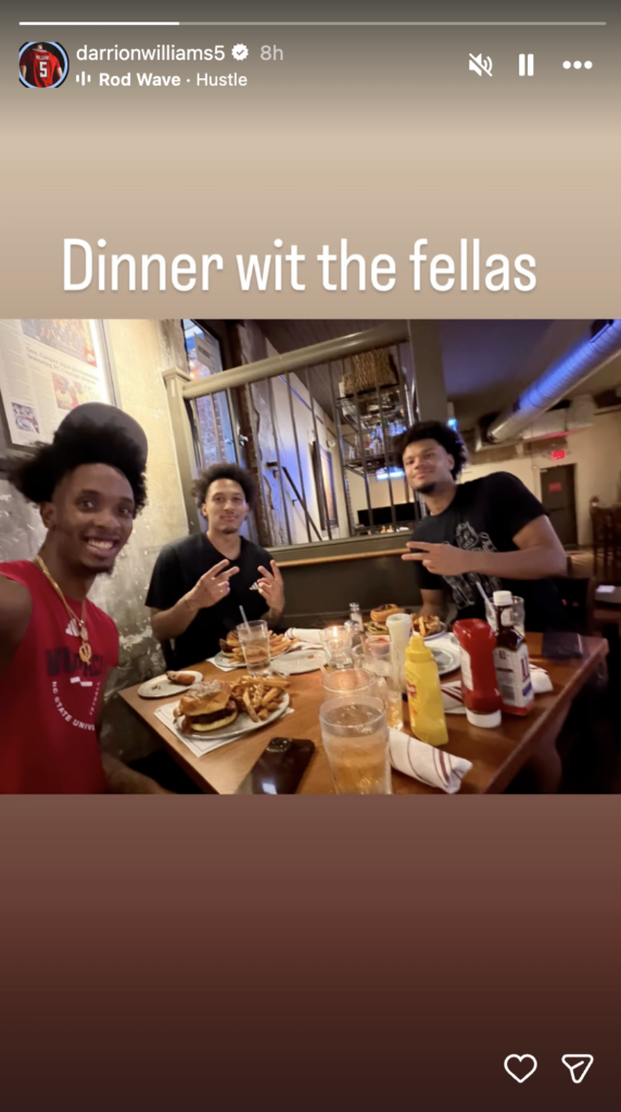 IS A RETURN ON THE MENU? Darrion Williams dines in Raleigh with McNeil Jr and Yalaho as eligibility door cracks open. We investigate.