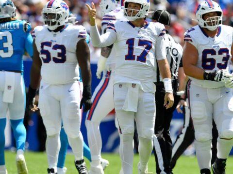 Josh Allen gets comfortable in Bills’ new stadium with TD pass in 29-14 preseason win over Panthers Josh Allen gets comfortable in Bills' new stadium with TD pass in 29-14 preseason win over Panthers