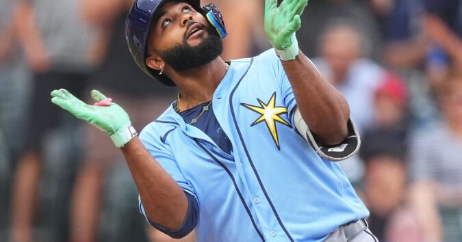Junior Caminero hits 2 homers, Jonathan Aranda gets 4 hits and Rays beat Rockies 13-9