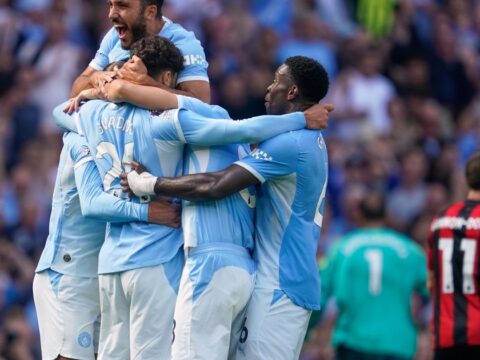 Man City rallies late for 2-1 win over Bournemouth in Maresca's first Premier League game in charge