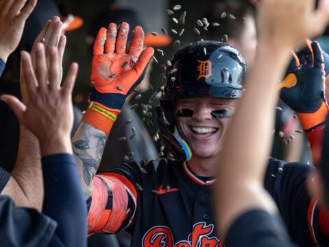Max Clark hits his first career homer to lead the Tigers past the A’s 8-6 Max Clark hits his first career homer to lead the Tigers past the A's 8-6