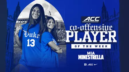 Minestrella Tabbed ACC Co-Offensive Player of the Week