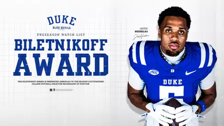 Nicholas Named to Biletnikoff Award Watch List Nicholas Named to Biletnikoff Award Watch List