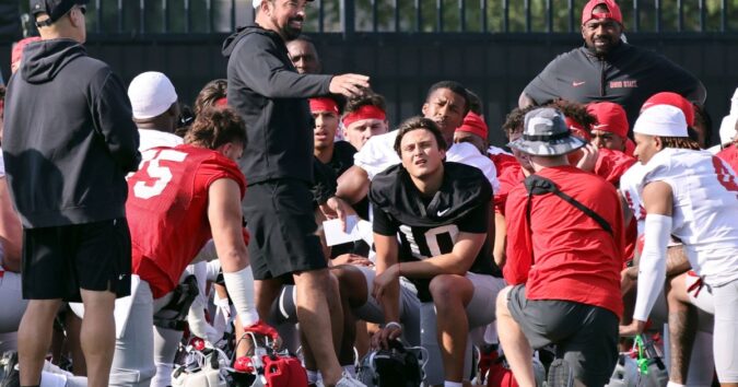 Ryan Day: Offensive line still a key concern after Ohio State’s first 2026 practice