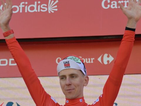 Tadej Pogačar continues to dominate, wins another Spanish Vuelta stage after scare on descent
