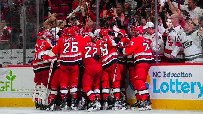The Hurricanes brought out the steamroller in this one-sided clash with the Devils